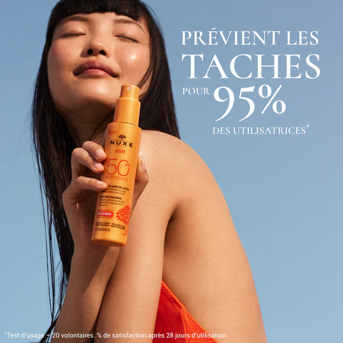 NUXE SUN Spray Solaire Délicieux Haute Protection SPF50 visage et corps 150 Ml