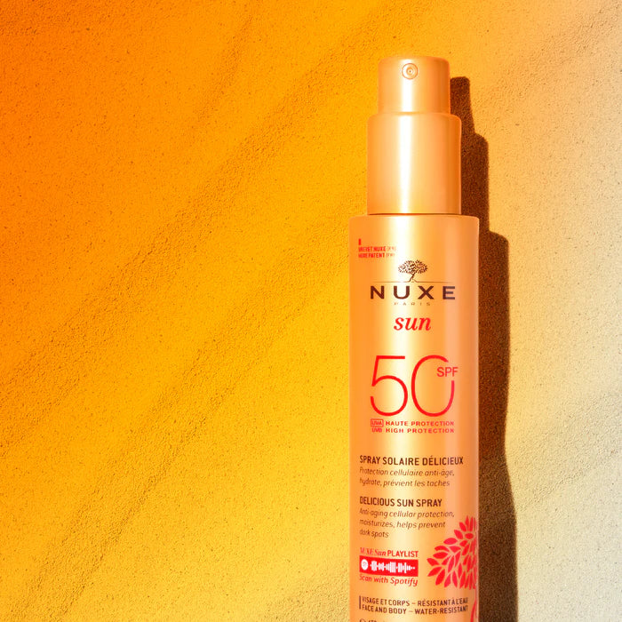 NUXE SUN Spray Solaire Délicieux Haute Protection SPF50 visage et corps 150 Ml