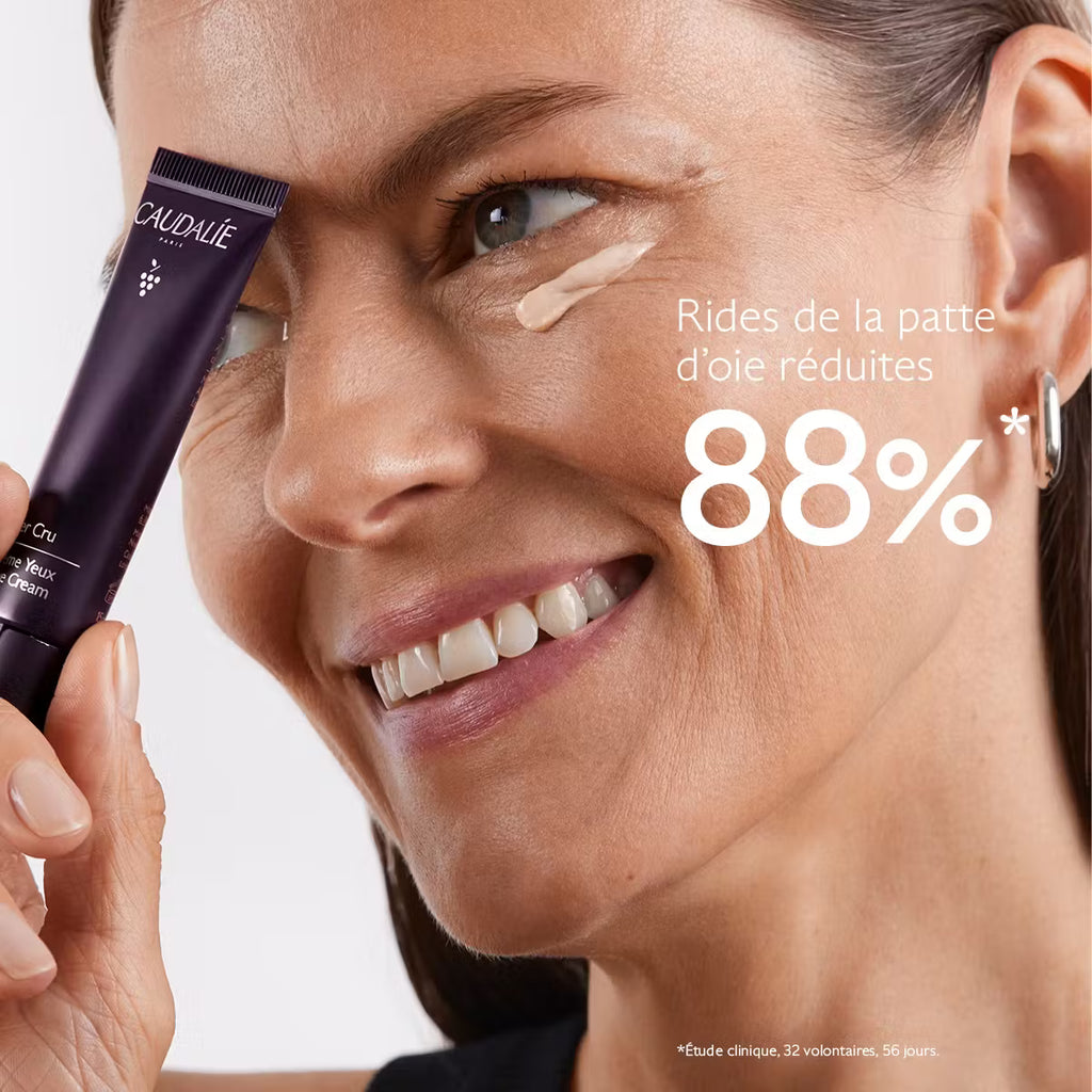 CAUDALIE Premier Cru La Crème Yeux au Brevet Longévité et filler repulpant naturel 15 ML