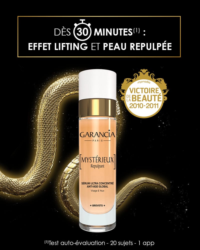 Garancia, mystérieux repulpant, sérum anti âge visage &yeux