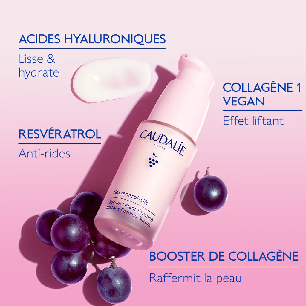 CAUDALIE Resveratrol-Lift Sérum Liftant Fermeté au Resvératrol, alternative au Rétinol 30 Ml