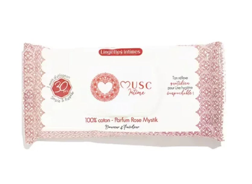 MUSC INTIME- Rose Mystik- 30 lingettes