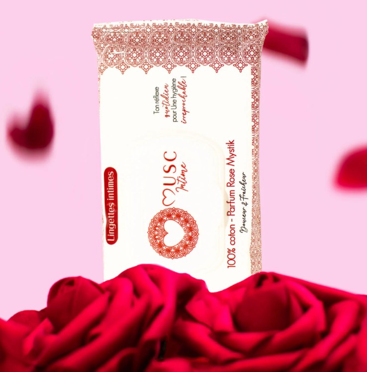 MUSC INTIME- Rose Mystik- 30 lingettes