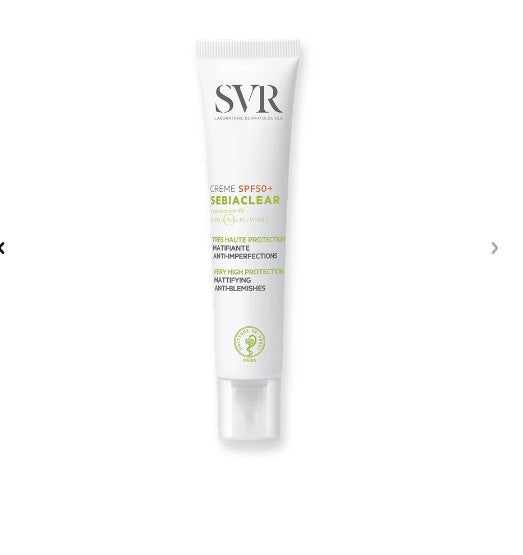 SVR  SEBIACLEAR Crème SPF 50| Peaux à tendance acnéique 40 Ml