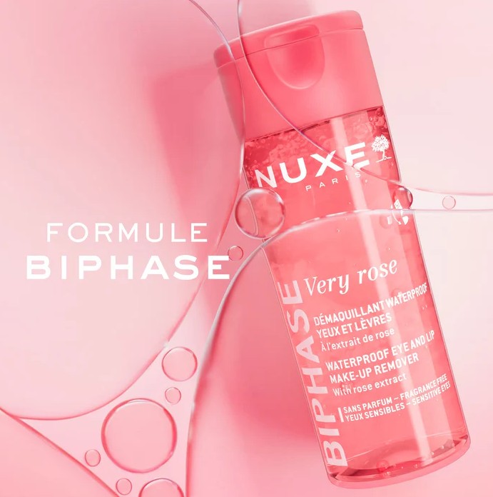 NUXE VERY ROSE Démaquillant Waterproof Yeux et Lèvres - Biphase