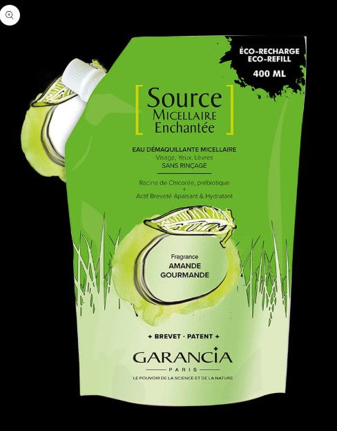 GARANCIA Source MICELLAIRE Enchantée  fragrance AMANDE GOURMANDE- Eau Micellaire 4 en 1 - Recharge 400ml Eau Micellaire 4 en 1 - Recharge 400ml