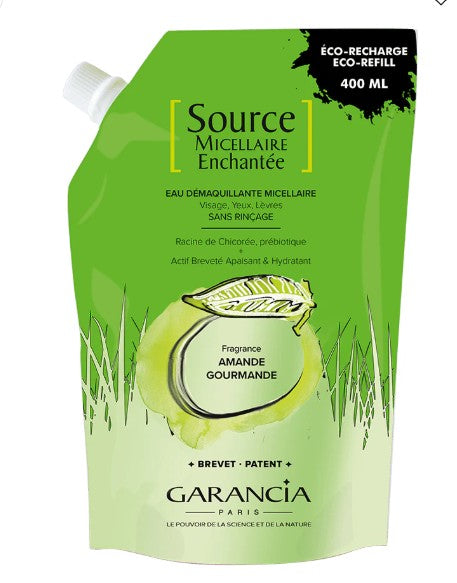GARANCIA Source MICELLAIRE Enchantée  fragrance AMANDE GOURMANDE- Eau Micellaire 4 en 1 - Recharge 400ml Eau Micellaire 4 en 1 - Recharge 400ml