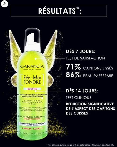 GARANCIA [ Fée-Moi FONDRE ] BOOSTÉE- Mousse cryo-crépitante corps anti-capiton express  400 ML