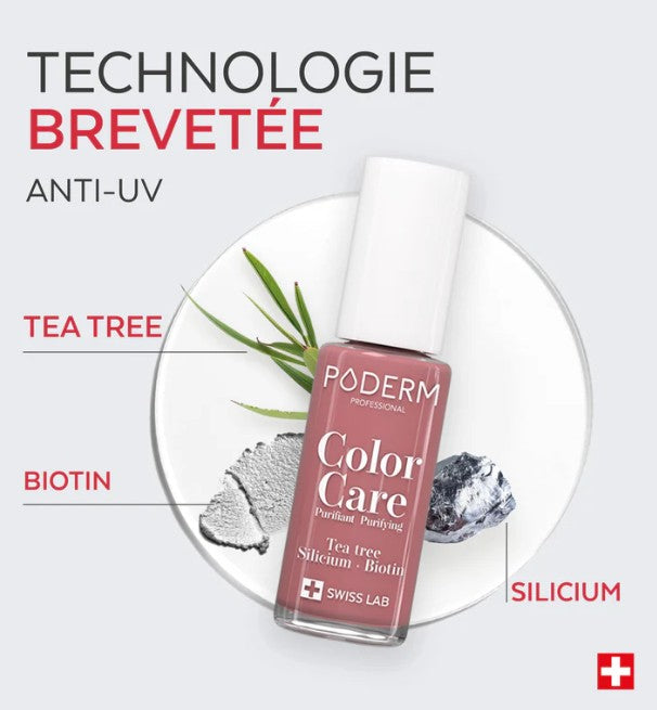 PODERM Vernis Color Care Tea Tree - Bois de Rose 8 ml
