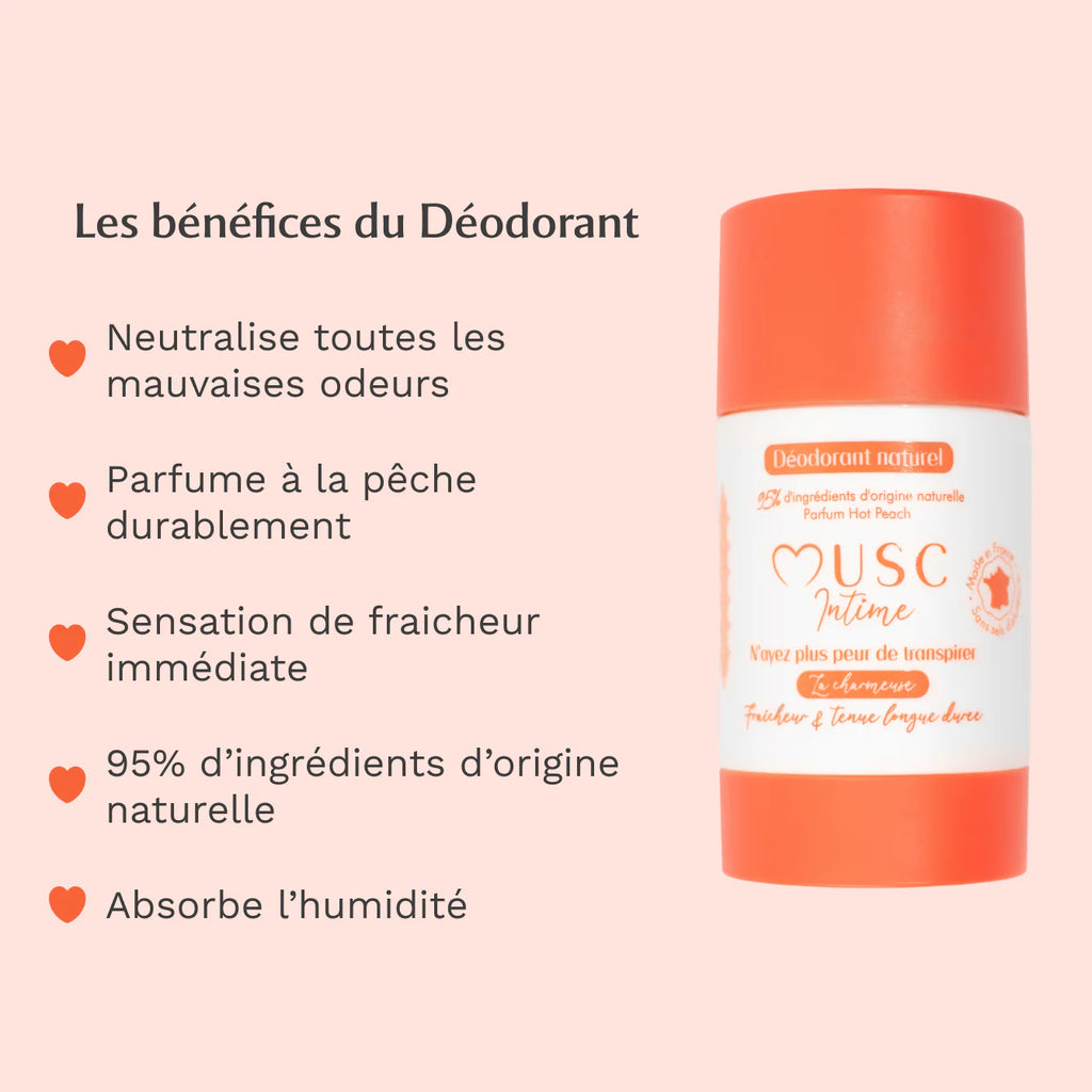 MUSC INTIME Déodorant Naturel à la Hot Peach - La Charmeuse 50 g
