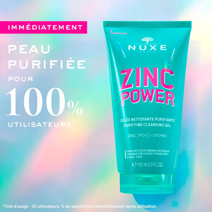 NUXE ZINC POWER Gelée Nettoyante Purifiante 150 Ml