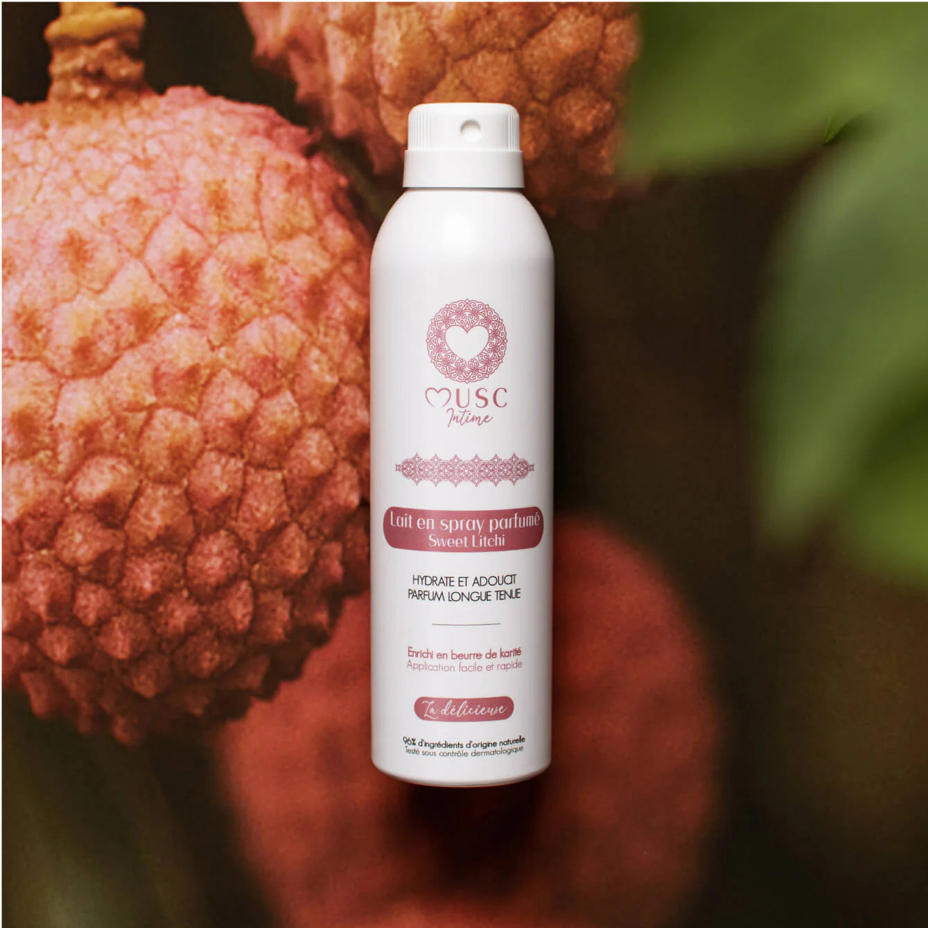 MUSC INTIME  Lait en spray parfumé Sweet Litchi - La Délicieuse