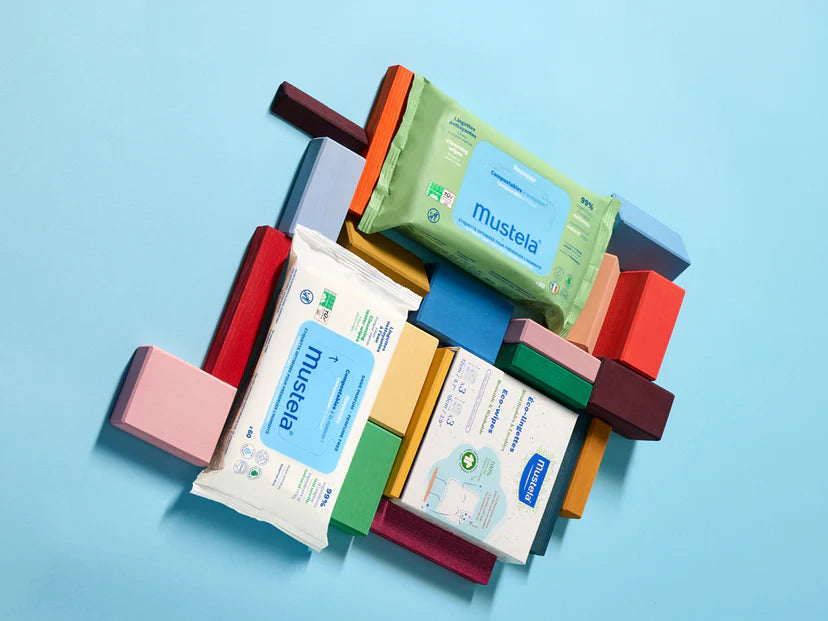 MUSTELA Lingettes nettoyantes compostables X60