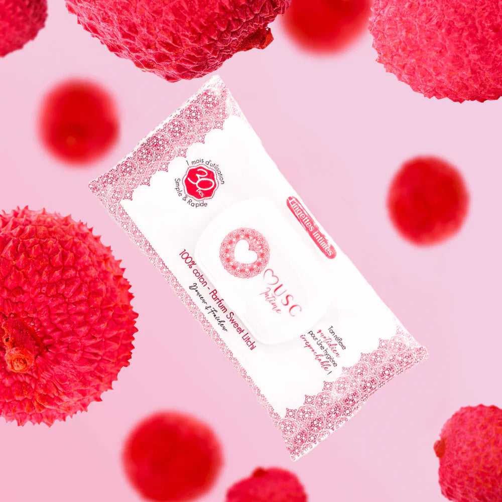 MUSC INTIME- Sweet Litchi- 30 lingettes