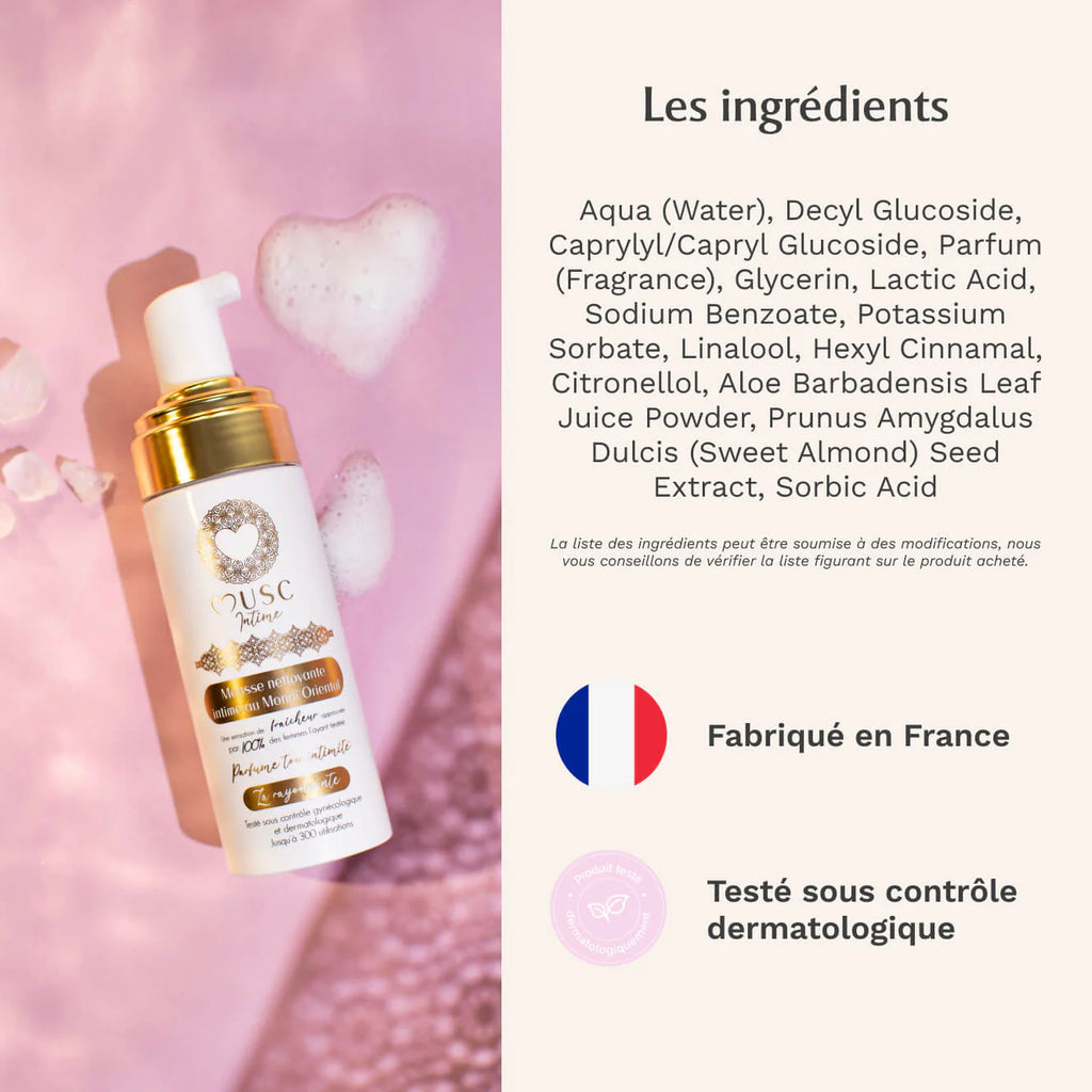 MUSC INTIME  Mousse Nettoyante Intime - Monoi Oriental 150 Ml