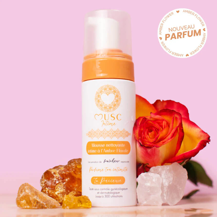 MUSC INTIME  Mousse Nettoyante Intime - Amber Flower - La Précieuse (150ml)