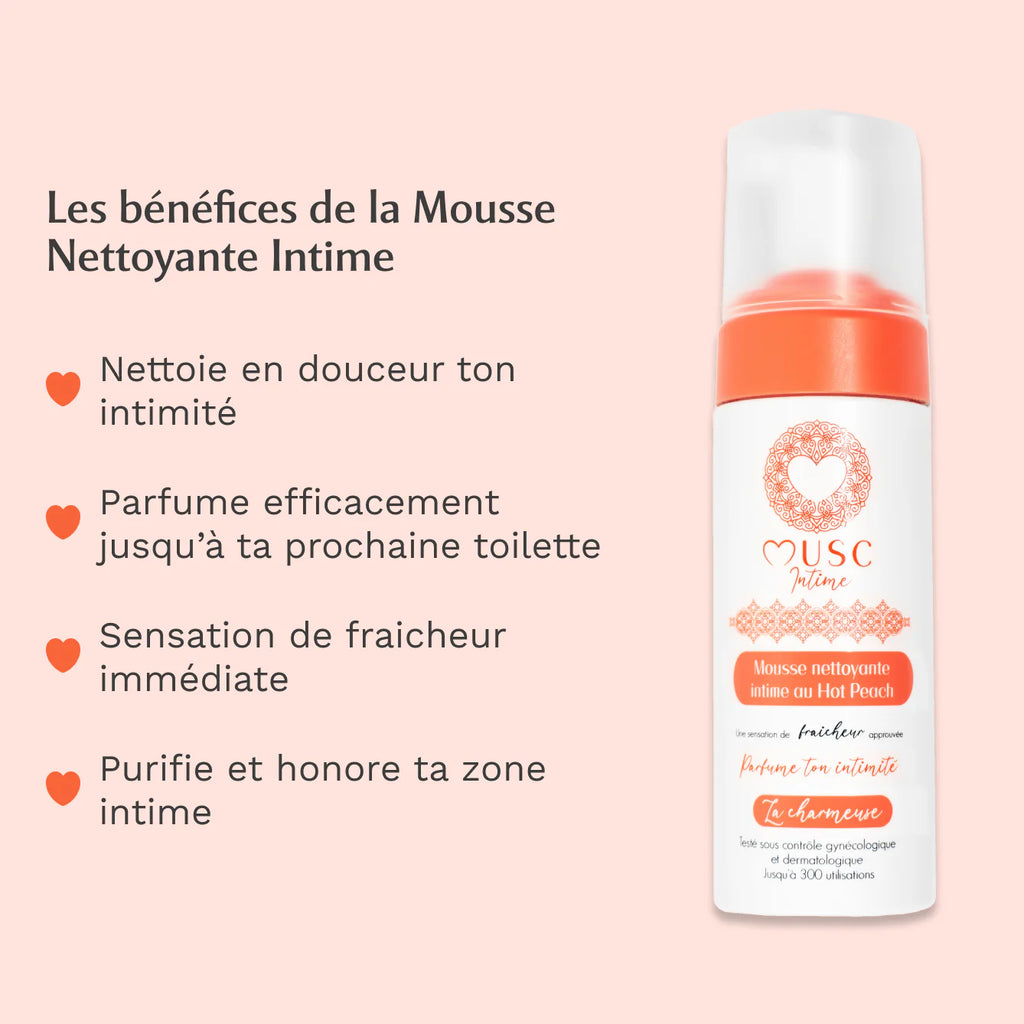 MUSC INTIME  Mousse Nettoyante Intime - Hot peach 150 Ml