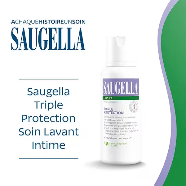 SAUGELLA TRIPLE PROTECTION Soin Lavant Intime Inconforts intimes - Flacon 250ml