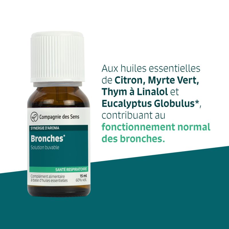 COMPAGNIE DES SENS -SOIN des BRONCHES - Huiles essentielles en solution buvable 15 Ml