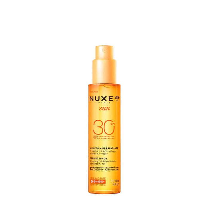 NUXE SUN Huile Solaire Bronzante Haute Protection SPF30 visage et corps 150 Ml
