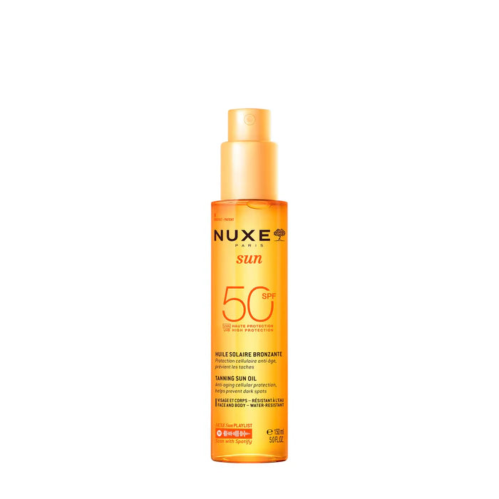NUXE SUN Huile Solaire Bronzante Haute Protection SPF50 visage et corps 150 Ml