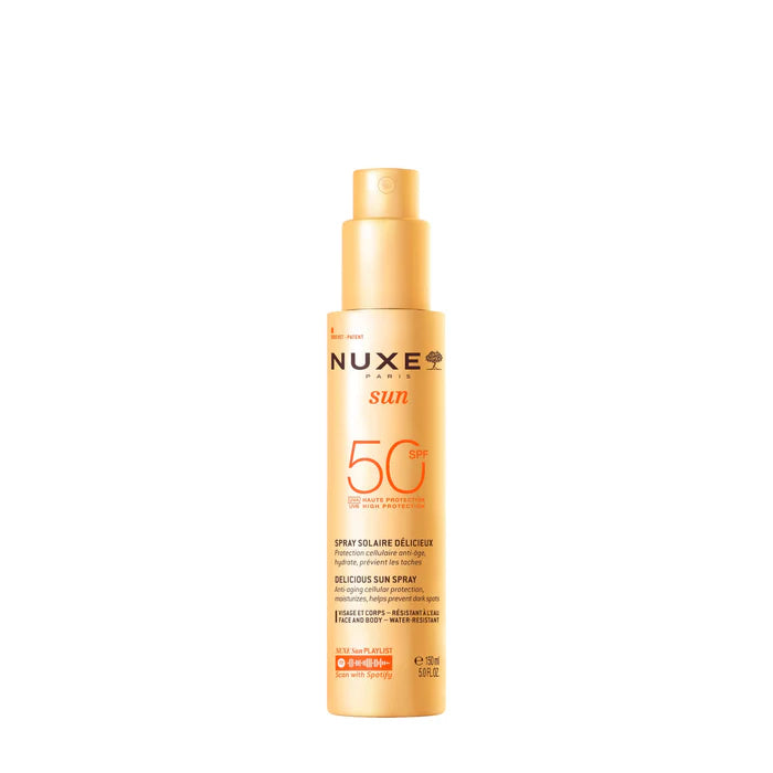 NUXE SUN Spray Solaire Délicieux Haute Protection SPF50 visage et corps 150 Ml