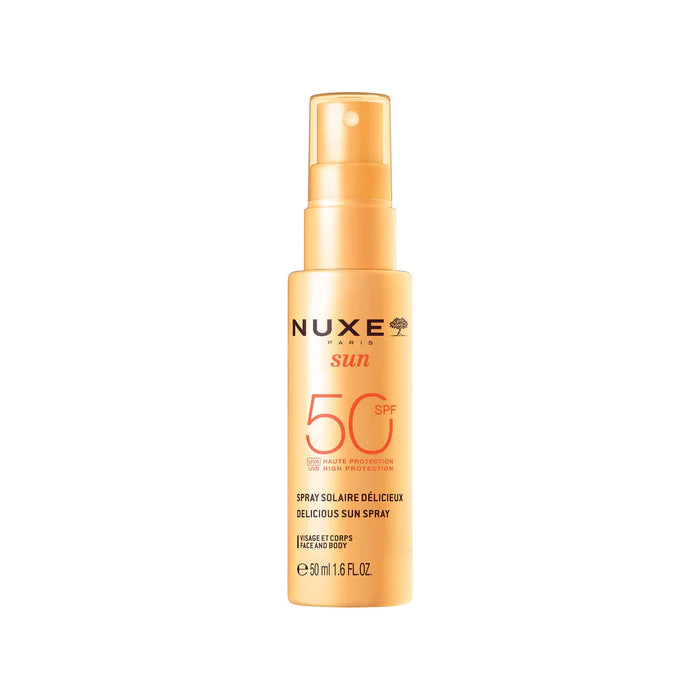 NUXE SUN Spray Solaire Délicieux Haute Protection SPF50 visage et corps 50 Ml